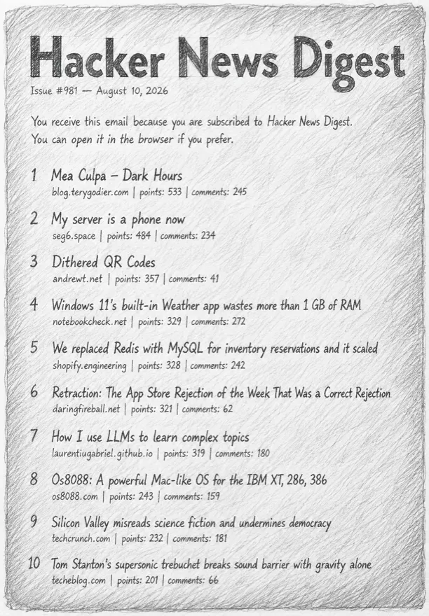 Bản tin Hacker News, như mỗi sáng nó đến